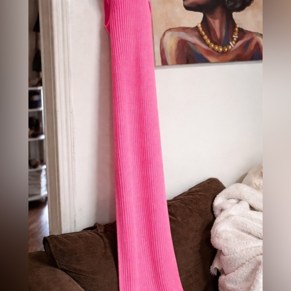 Soft Pink Knit Scarf | Long Cozy Winter Scarf | Oversized Wrap